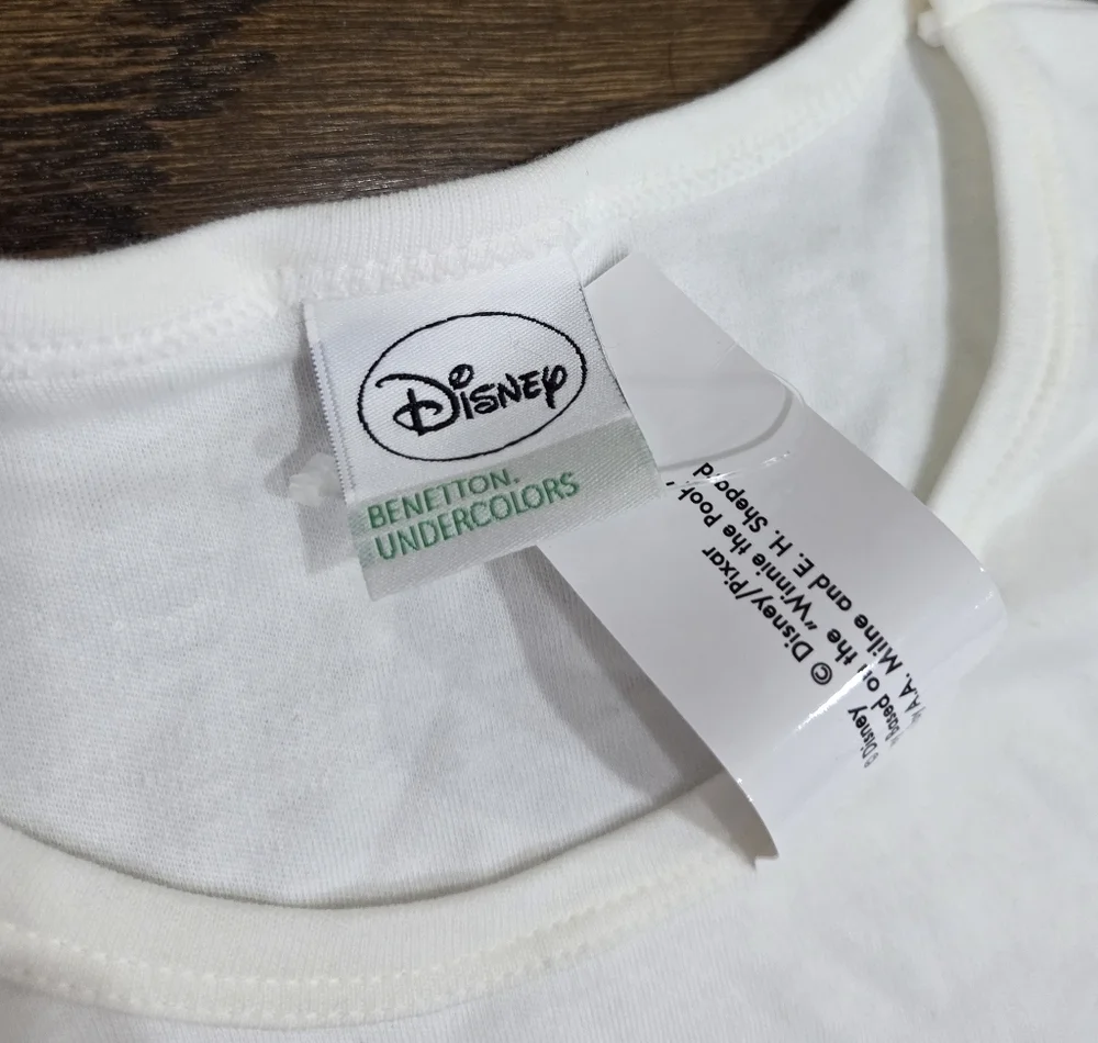 NWT Disney  Long Sleeve Pajama  Top with Dwarf Print Sz.L Made In Italy